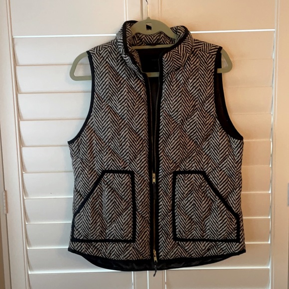 J. Crew Herringbone Puffer Vest - Picture 3 of 6